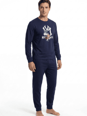 Nina Club New York – Ανδρική Βαμβακερή Πιτζάμα 100% Cotton