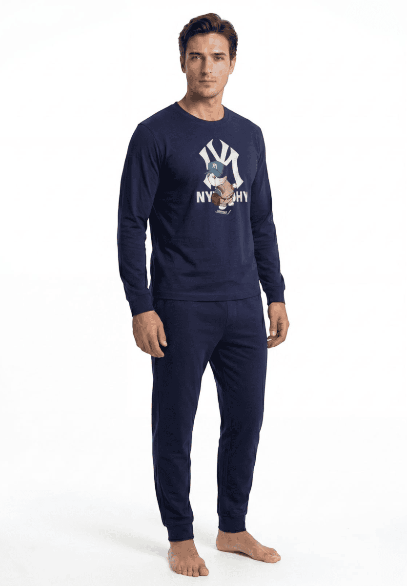 704__25 Nina Club New York – Ανδρική Βαμβακερή Πιτζάμα 100% Cotton - Image 1