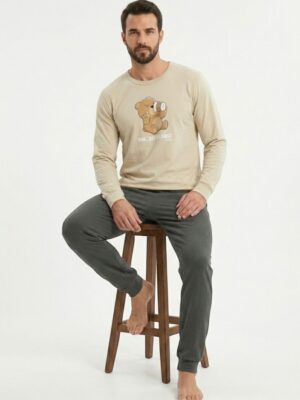 Nina Club Coffee First – Ανδρική Βαμβακερή Πιτζάμα 100% Cotton