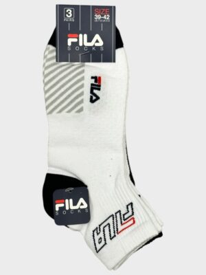 Fila Ανδρικές Κάλτσες 3-Pack Λευκό/Μπλέ Sport