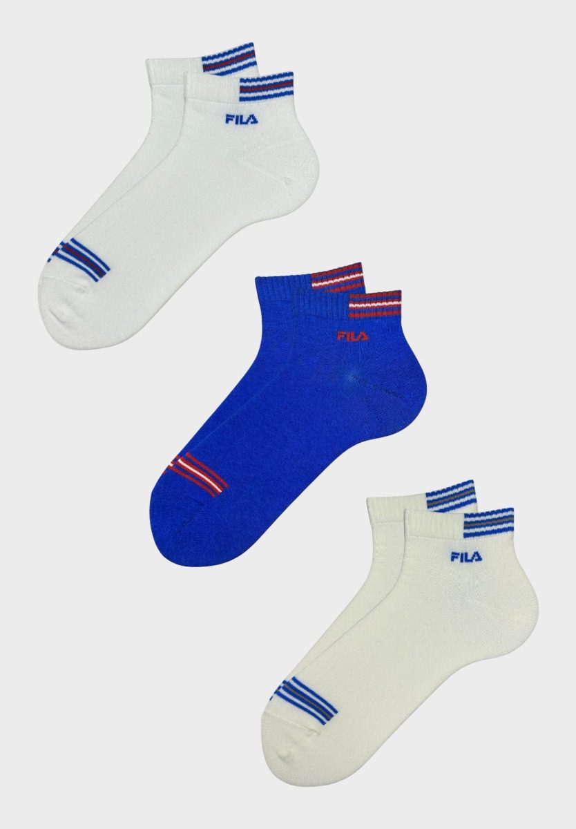 f3279-490_2_ Fila Ανδρικές Κάλτσες 3-Pack White/Cream/Royal Sport - Image 2