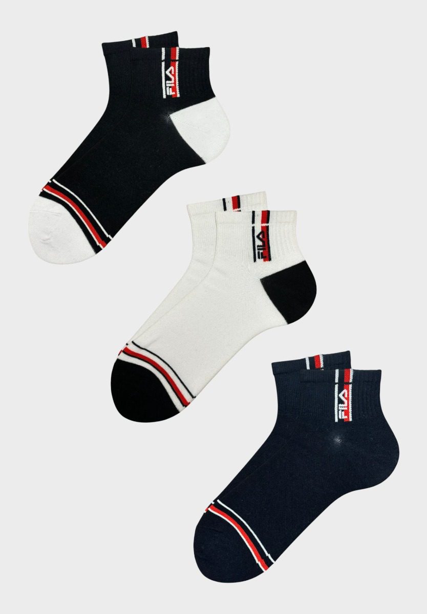 f3280-497_2_ Fila Ανδρικές Κάλτσες 3-Pack White/Blue & Navy Sport - Image 2