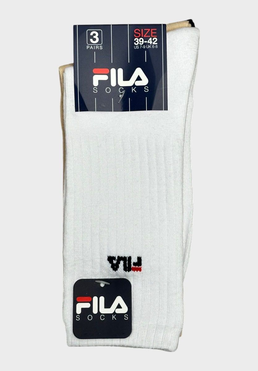 f4450-433_1_ Fila Ανδρικές Κάλτσες Cookies 3Pack White/Beige/Black - Image 1