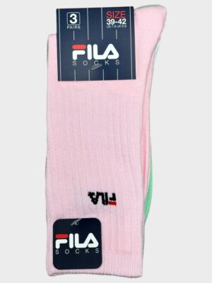 Fila Γυναικείες Κάλτσες 3Pack Bubble White/Pink/Mint