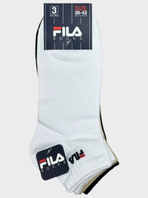 Fila Ανδρικές Κάλτσες 3-Pack White/Black/Beige Basic
