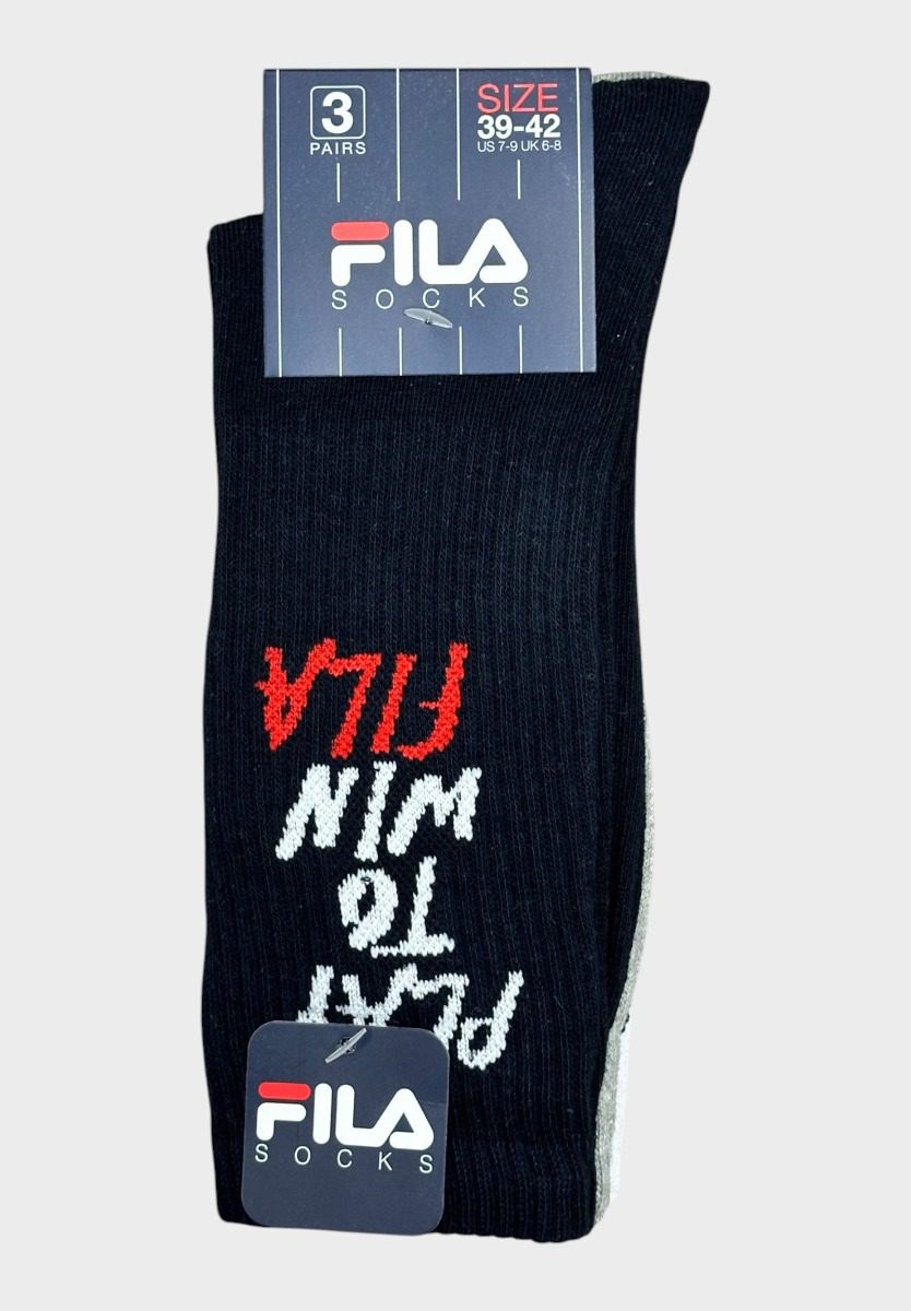 f5612-506_1_ Fila Ανδρικές Κάλτσες 3Pack White/Grey/Navy - Image 1
