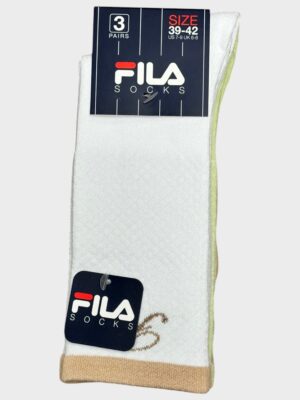 Fila Γυναικείες Κάλτσες 3Pack Botanical White/Mint/Cream