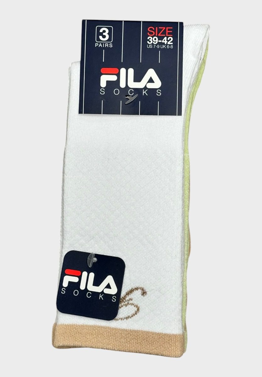 f5803-742_1_ Fila Γυναικείες Κάλτσες 3Pack Botanical White/Mint/Cream - Image 1