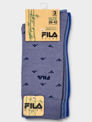 FILA City Bamboo – Ανδρικές Κάλτσες 3 Ζευγάρια Μωβ / Σιέλ / Μπλε