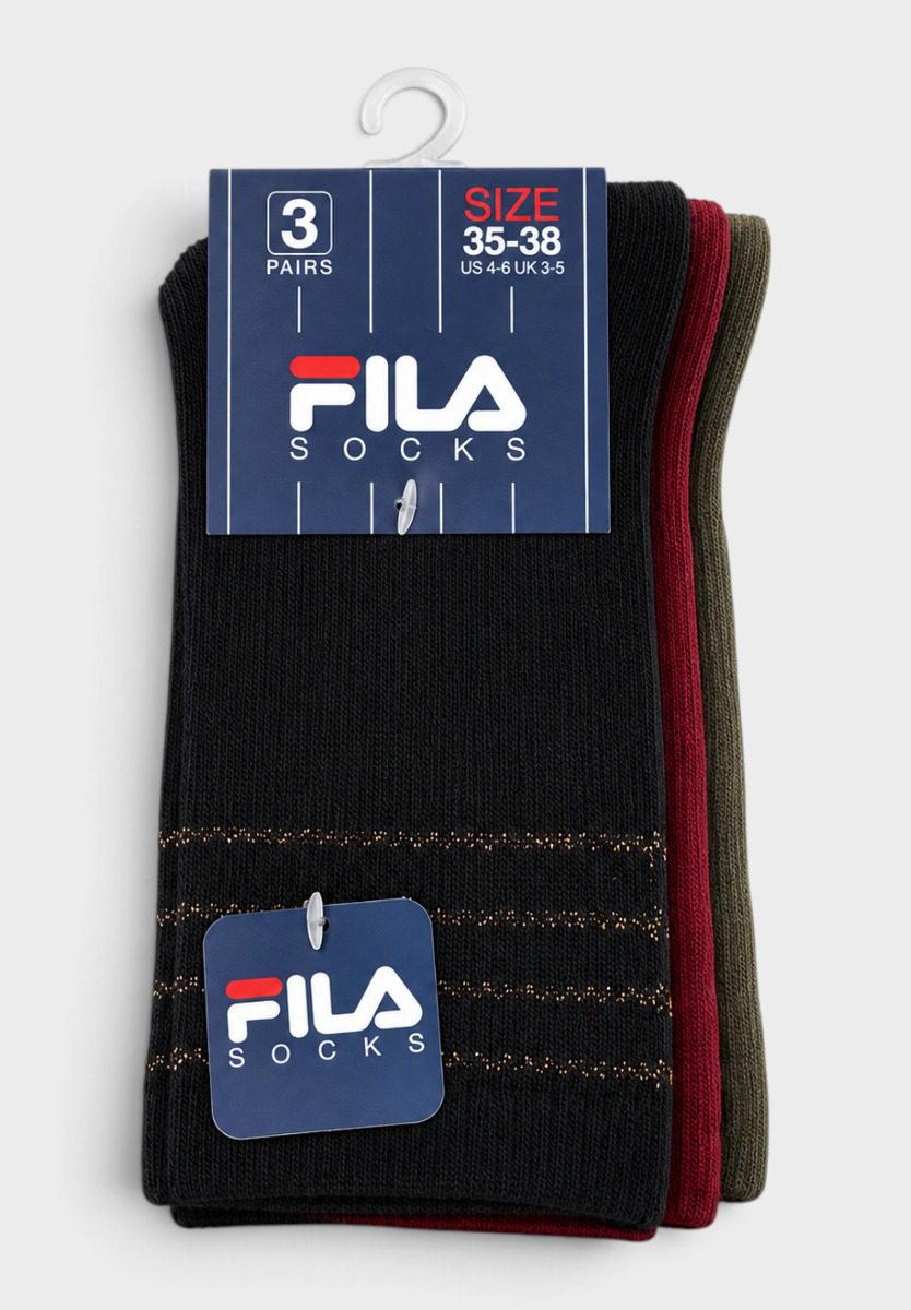 _fila-1 FILA Night Woods – Γυναικείες Βαμβακερές Κάλτσες 3 Ζευγάρια - Image 1