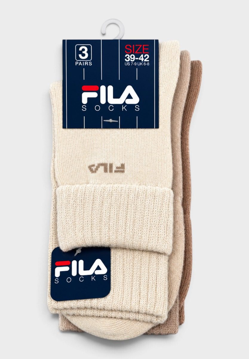 _fila-1_3_1 FILA Cappuccino – Γυναικείες Βαμβακερές Κάλτσες 3 Ζευγάρια - Image 2