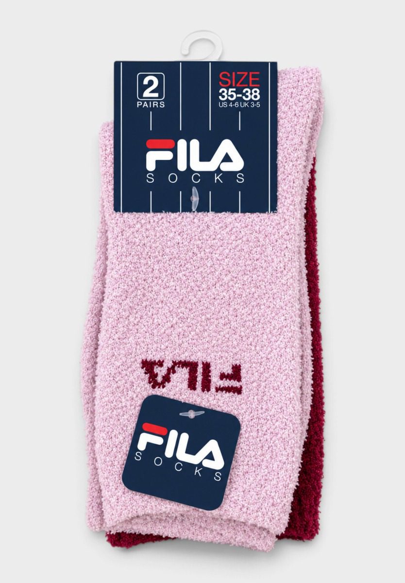 _fila_-1 FILA Γυναικείες Αφράτες Χνουδωτές Κάλτσες 2 Ζευγάρια - Image 3