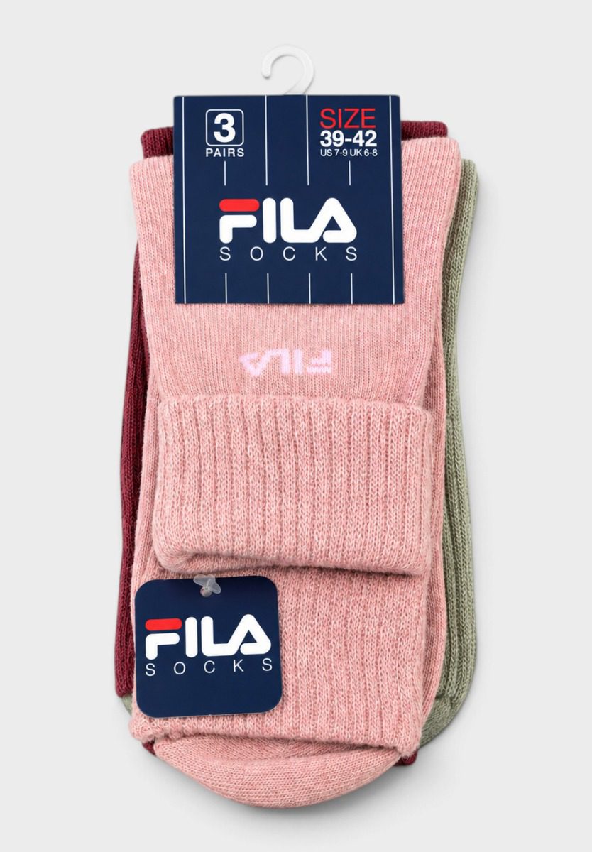 _fila_3_-1 FILA Cappuccino – Γυναικείες Βαμβακερές Κάλτσες 3 Ζευγάρια - Image 1