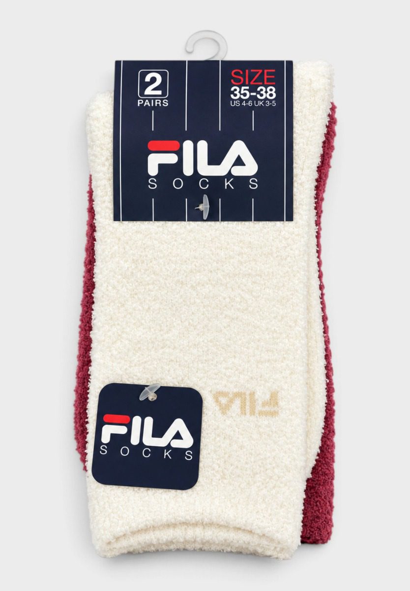 fila_chenille_-1 FILA Γυναικείες Αφράτες Χνουδωτές Κάλτσες 2 Ζευγάρια - Image 1